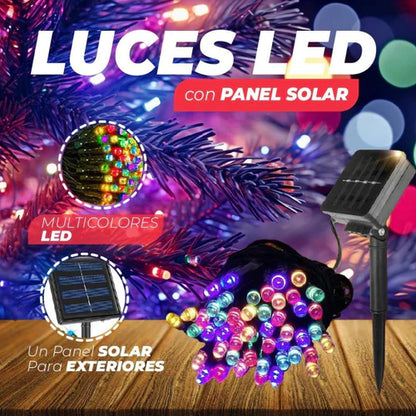 Luces Navideñas con Panel Solar 🎄